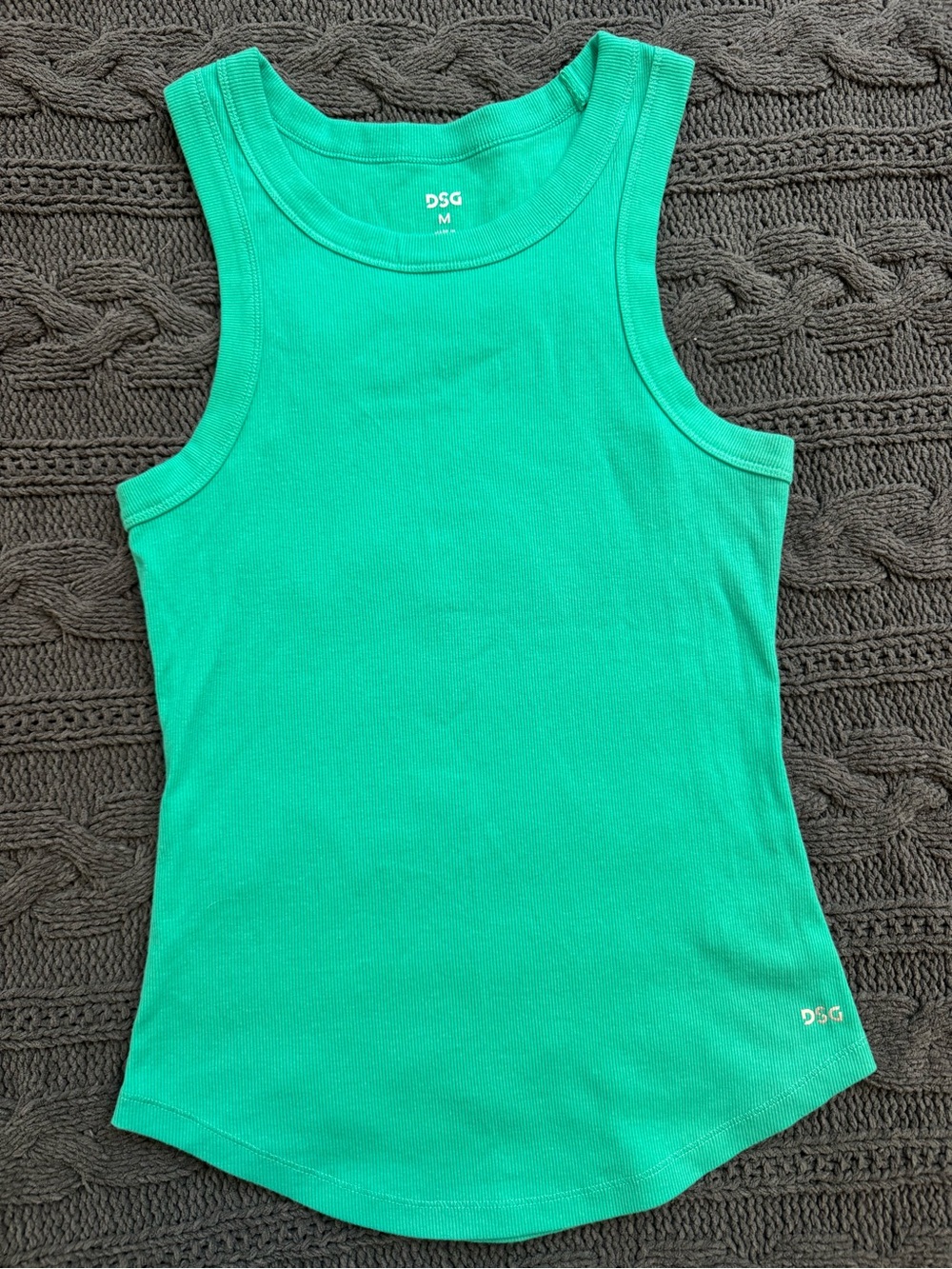 DSG Green Ribbed Tank Top (Women's, Medium)